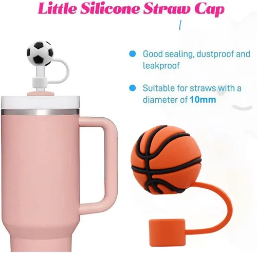 Miniatura 4 de Tapa de popote para copa Stanley, compatible con vaso de 30 y 40 onzas con asa, tapas de puntas de popote reutilizables a prueba de polvo de 0.394