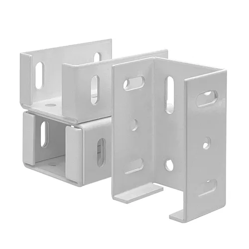 Miniatura 8 de Soporte de valla de aluminio resistente para panel de cercado de vinilo a conexión de poste, reemplazo de metal para soportes de plástico de 2.75