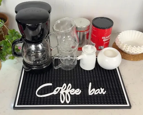 Miniatura 7 de Tapete de barra de café para encimera, tapete grande de barista de 18 x 12 pulgadas, tapete de café, decoración de cocina y accesorios para barra