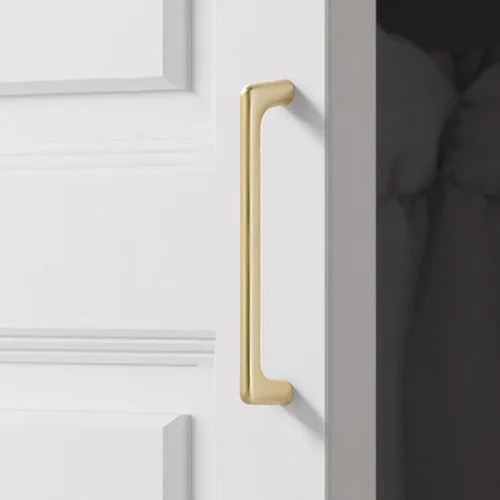 Miniatura 11 de Paquete de 4 tiradores dorados para cajones de gabinete, manijas doradas cepilladas para cajones de tocador, accesorios de gabinete de baño