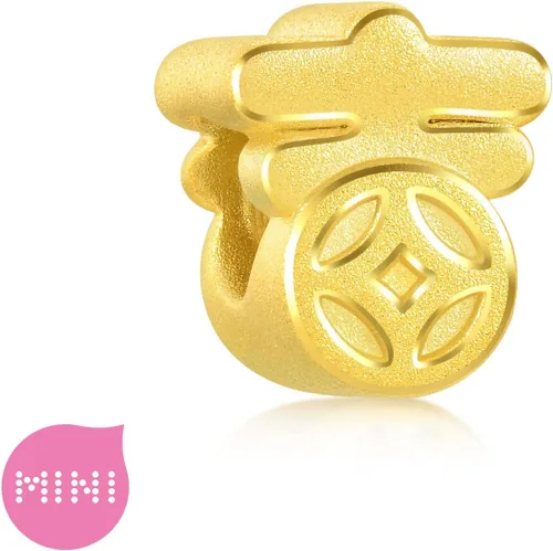 Miniatura 5 de CHOW SANG SANG 999 24K Solid Gold Mini Charm Lucky Chinese Character Blessing Charm Bracelet for Women 93082C