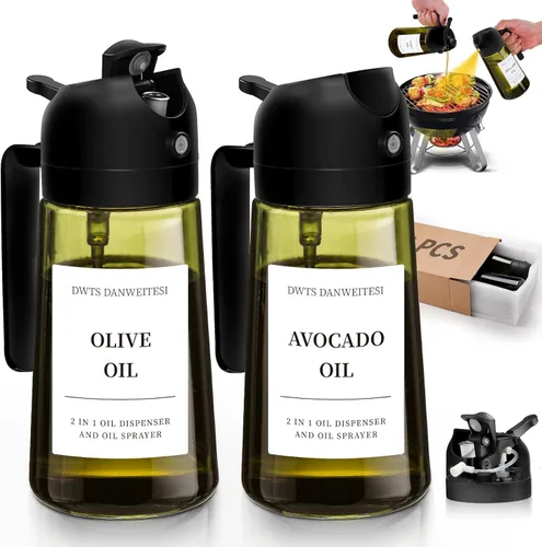 Miniatura 8 de Pulverizador de aceite para cocinar 2 piezas, dispensador de aceite 2 en 1 y rociador de aceites, utensilios de cocina - botella pulverizadora
