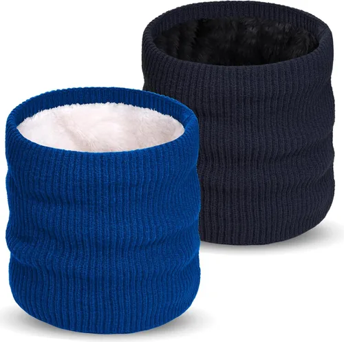 Miniatura 16 de Calentador de Cuello de Invierno para Hombres y Mujeres, Polaina de Cuello de Forro Polar Tejido, Cubierta Facial a Prueba de Viento para Clima