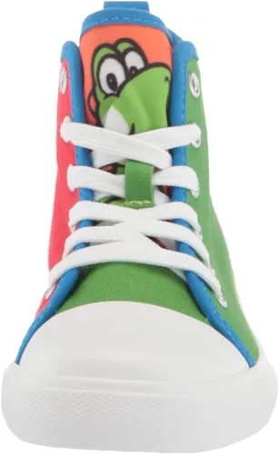 Miniatura 2 de SUPER MARIO Brothers Mario Luigi Nintendo - Zapatos deportivos de caña alta y con cordones para niños pequeños talla 7 a 12