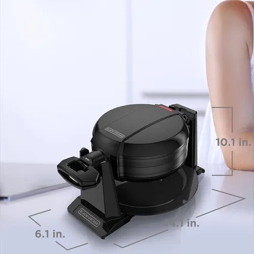 Miniatura 7 de BLACK+DECKER Máquina de gofres giratoria, negro, WMD200B, (paquete de 2)