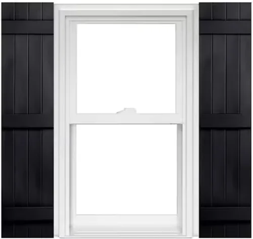 Miniatura 7 de Polaris Homeside 4 Contraventanas de Vinilo Unidas Board and Batten (1 Par) 14-1/2 pulg. x 43 pulg. - 930 Blanco