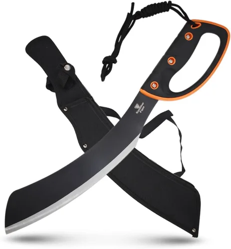 Miniatura 14 de Snake Eye Tactical Full-Tang Machete – Herramienta de supervivencia de hoja fija resistente con funda de nailon reforzado para camping, caza