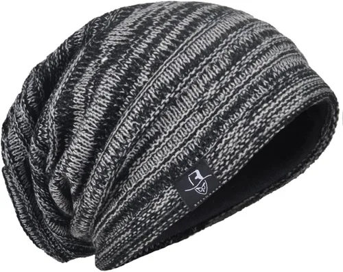 Miniatura 29 de Gorro de punto holgado con calavera de gran tamaño para hombre tipo skullcap