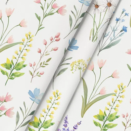 Miniatura 6 de Horaldaily Mantel rectangular de primavera de 52 x 70 pulgadas, diseño de flores silvestres, hierbas florales, elegante, lavable, para fiesta