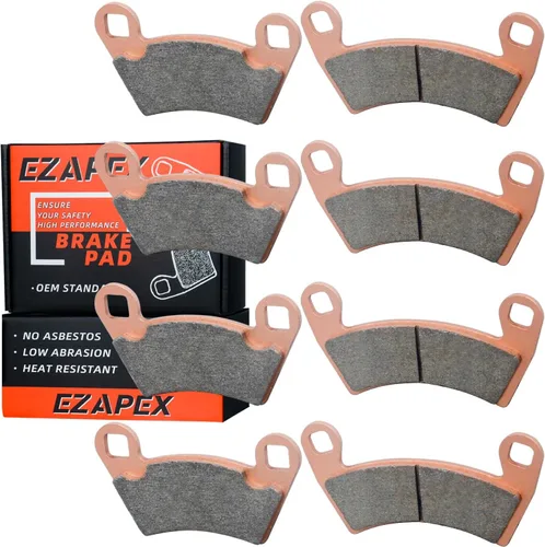 Pastillas de freno mejoradas delanteras y traseras compatibles con Polaris Ranger XP 900 2008-2013 Polaris Ranger 500 700 800 2014-2017 Ranger