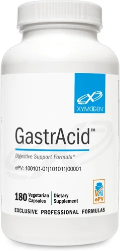 Miniatura 7 de XYMOGEN GastrAcid - Betaína HCl con pepsina, ácido L-glutámico + amargos digestivos de raíz de genciana para apoyar la digestión, absorción