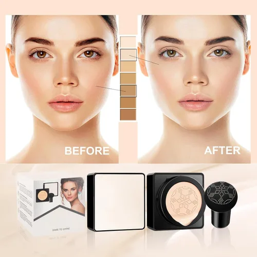 Miniatura 3 de Air Cushion CC Cream – Base de maquillaje de larga duración para maquillaje facial, corrector autoajustable de cobertura completa hidratante para un