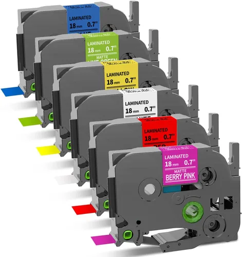 Miniatura 10 de PT-D220 D210 D200 H100 Cinta de etiquetas TZe-231 TZe231 compatible con Brother Label Maker Tape P Touch 0.472 in 0.47 pulgadas laminado blanco TZe