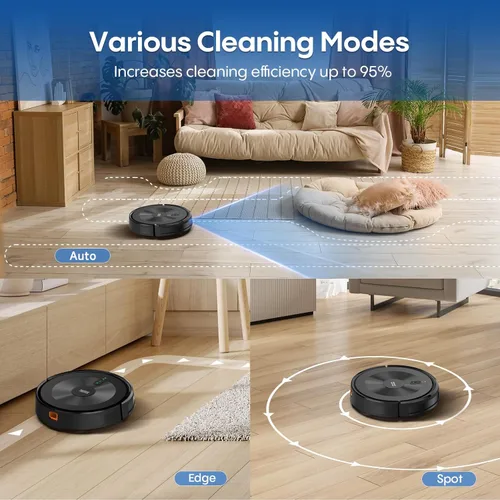 Miniatura 2 de Robot aspiradora y trapeador: aspiradora robótica 3 en 1 de 5000 Pa con navegación inteligente, control de Alexa y aplicación, limpieza de horarios