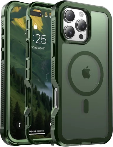 Miniatura 68 de jaroco - Funda magnética compatible con MagSafe para iPhone 11 de 6.1 pulgadas; protección de grado militar contra caídas, de doble capa