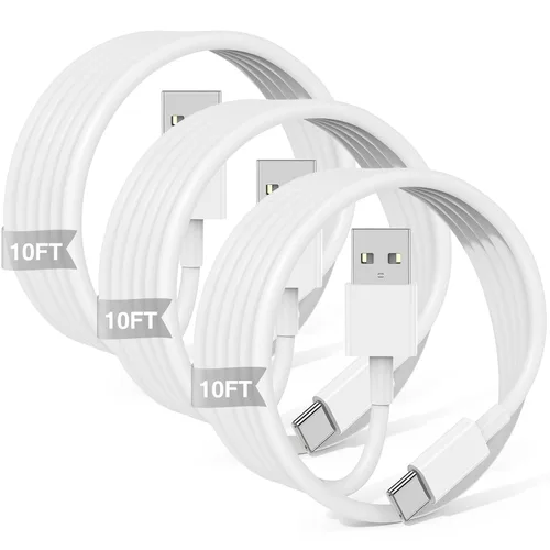 Miniatura 17 de Cable Carplay de coche para iPhone 17 16 15 Pro Plus Pro Max Air, paquete de 3 [3.3 pies + 3.3 pies + 6 pies] USB A a USB C cable para iPhone 17 16