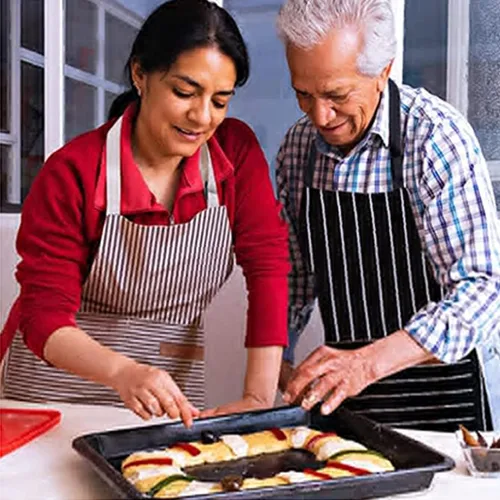 Miniatura 2 de RUIBOLU Delantal ajustable con 2 bolsillos, delantales de algodón para cocinar, para mujeres, hombres, chef restaurante, barbacoa, pintura Caqui