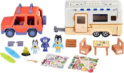 Miniatura 4 de Bluey - Ultimate Caravan Adventures - Juego de caravana y tres figuras de 2.5-3 pulgadas y vehículo familiar de tracción en las cuatro ruedas con 2