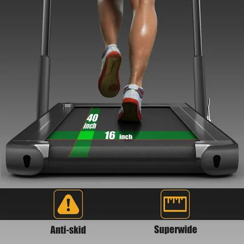 Miniatura 9 de Goplus 2 in 1 Folding Treadmill, 2.25HP Under Desk Electric Superfit Treadmill, Installation-Free with APP Control, Remote Control, Bluetooth