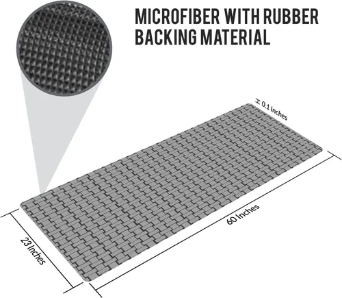 Miniatura 2 de Runner Mat - Alfombra de cocina ultrafina con respaldo de goma antideslizante 60 x 23 pulgadas, color gris 5C
