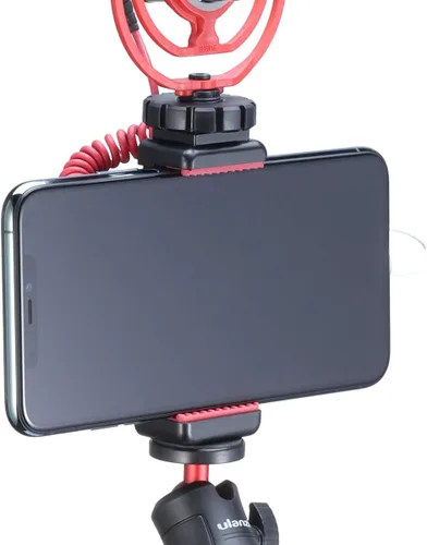 Miniatura 9 de ULANZI ST-07 Soporte de trípode para teléfono con soporte de zapata fría para micrófono, luz de video LED, tornillo de trípode de 1/4 pulgadas
