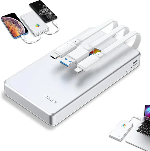 iDiskk APPL-e - Disco duro externo certificado de 2 TB para iPhone, iPad, teléfonos Android, MacBook, Copia de seguridad automática, fotos, videos,