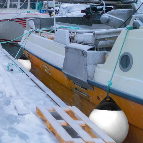 Miniatura 5 de X-Haibei Par de Defensas de Barco Bola Redonda Boya de Ancla, Bola Amortiguadora de Muelle Protección de Escudo de Vinilo Inflable Boyas de Amarre
