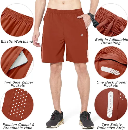 Miniatura 215 de NORTHYARD - Pantalones cortos deportivos para correr para hombres, ligeros, de secado rápido, 7, 5 o 9 pulgadas, para senderismo, deportes, gimnasio