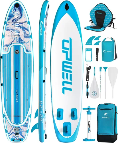 Miniatura 7 de UPWELL 11’6”/11'2”/11'/10'8”/10'6”/10'2” Inflatable Stand Up Paddle Board with sup Accessories Including Backpack, Repairing Kits, Non-Slip Deck
