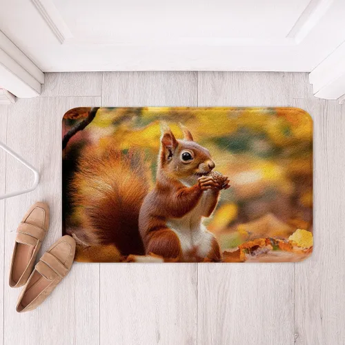 Miniatura 22 de Erosebridal Thanksgiving Turkey Bathroom Rugs - Fall Leaves Pumpkin Bath Mat for Kids Adults, Vintage Autumn Harvest Door Mat 16 x 24 Inch Rustic