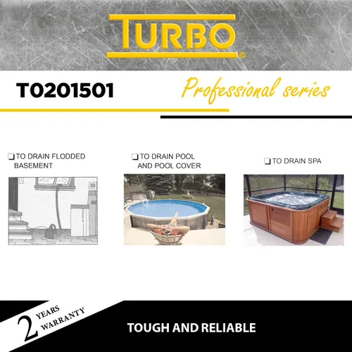Miniatura 7 de Turbo Bomba sumergible de utilidad 1/6HP con interruptor electrónico