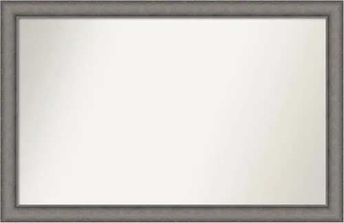 Miniatura 500 de Amanti Art Espejo de pared personalizado no biselado (24.5 x 24.5 pulgadas), marco gris marrón alta, varios tamaños personalizados, espejo de baño