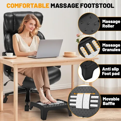 Miniatura 3 de Silla de oficina grande y resistente de 600 libras, silla de escritorio ergonómica para computadora, silla de cuero con respaldo alto con soporte