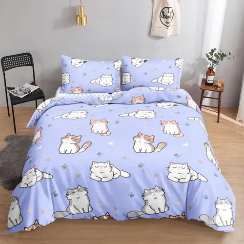 Miniatura 11 de Juego de funda de edredón para niños, camión de construcción, maquinaria, camión, excavadoras, vehículos, caricatura, tractor, juego de ropa de cama