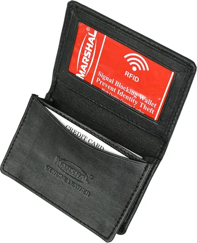 Miniatura 4 de Marshal - Cartera de cuero expandible con bloqueo RFID para hombre