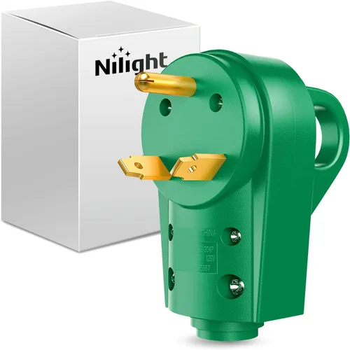 Miniatura 26 de Nilight Enchufe de repuesto para autocaravana de 50 amperios, 125/250 voltios, macho con mango ETL listado NEMA 14-50P para caravana, autocaravana