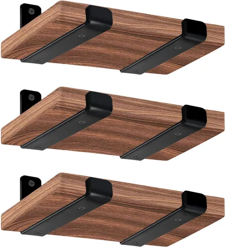 Miniatura 12 de Paquete de 4 soportes de estante de labio J de 5.5 pulgadas de largo x 4 pulgadas de alto x 1.5 pulgadas de ancho, soporte de estante flotante