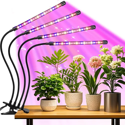 Miniatura 9 de Luces de cultivo de mejora con 168 LEDs, luces de planta con clip para plantas de interior, lámparas de crecimiento de plantas LED blancas+rojas