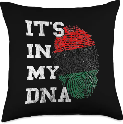 Miniatura 4 de It's In My DNA Black Liberation Flag Pan African UNIA Flag Throw Pillow