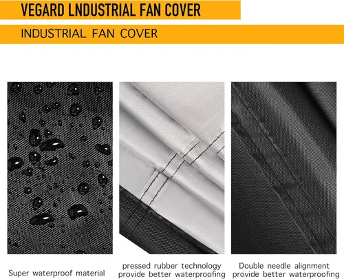 Miniatura 4 de VEGARD Cubierta de ventilador industrial: cubierta resistente al agua y al polvo para ventilador de piso de alta velocidad de 18 y 20 pulgadas