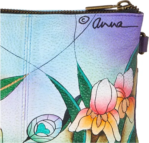 Miniatura 4 de Anna by Anuschka Cartera organizadora de pulsera de cuero genuino pintada a mano