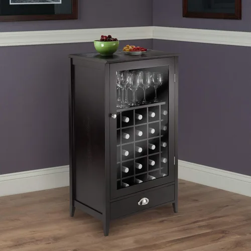 Miniatura 2 de Winsome Gabinete modular de madera para vino de Burdeos con ranura para 25 botellas