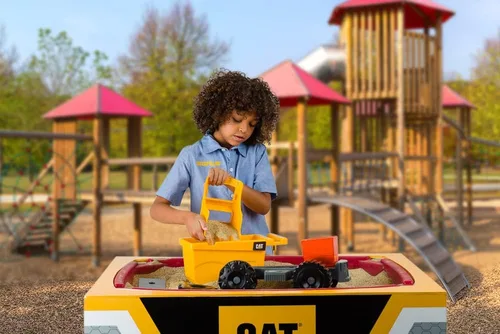 Miniatura 10 de CAT Juguetes de Construcción, Caja de Arena CAT, Juego de Camión Volquete con Accesorios de Arena, Para Niños a Partir de 3 Años