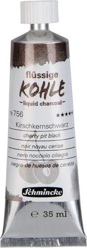 Miniatura 4 de Schmincke - Carbón líquido, Cherry Pit Black, 1.2 fl oz, 18 756 009, para pintura al carbón, dibujo al carbón y underpainting, vegano