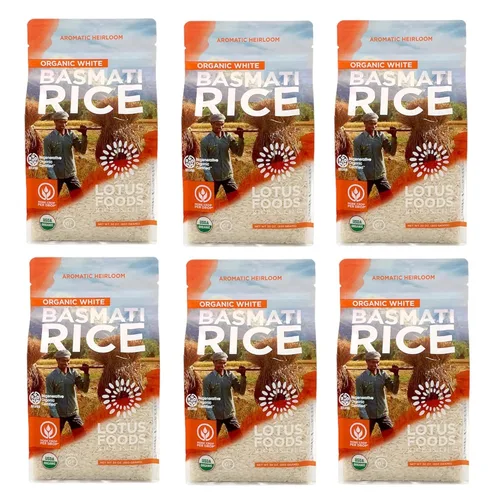 Miniatura 9 de Lotus Foods Regenerative - Arroz basmati blanco orgánico – Arroz blanco de grano largo sin gluten, vegano, sin OMG, uso para curry, salteados, pudín