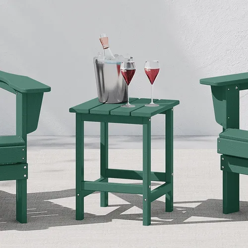 Miniatura 20 de WestinTrends Ashore - Mesa auxiliar Adirondack moderna para patio al aire libre, madera envejecida Roble (Weathered Wood)