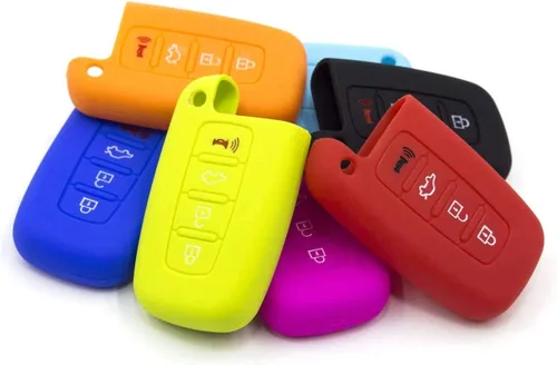 Funda de silicona para llave inteligente de 4 botones. Compatible con Hyundai Kia Elantra, Genesis Coupe, Sonata, i30, Sportage, Sorento, Forte