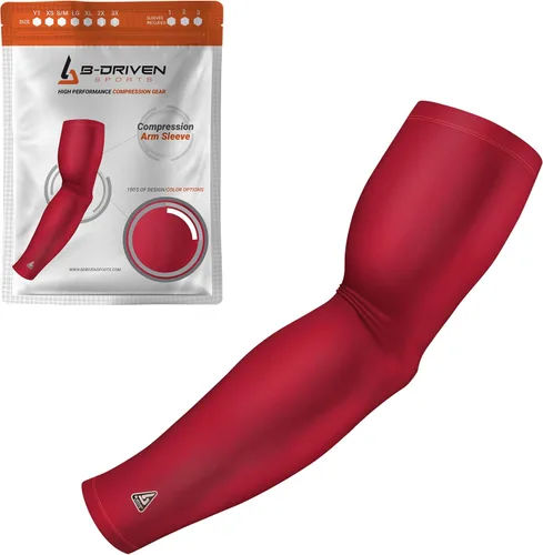 Miniatura 26 de B-Driven Sports Manga de Compresión Pro-Fit para Brazo - Deportes Atléticos Baloncesto, Fútbol, Sóftbol, Carrera, Juegos, - nan (1 unidad)