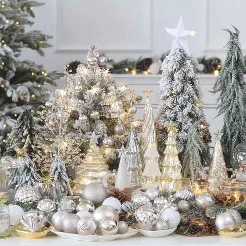 Miniatura 3 de Sea Team Paquete de 21 adornos de bolas de Navidad con cuerdas, esferas de tamaño grande de 80mm/3.15 pulgadas, bombillas de Navidad de plástico