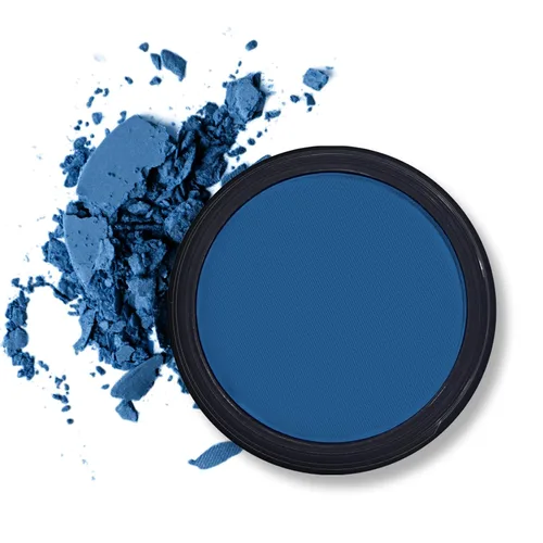 Erinde Paleta de sombra de ojos mate azul oscuro, polvo de sombra de ojos de alta pigmentación, larga duración, ultra mezclable, color intenso 211